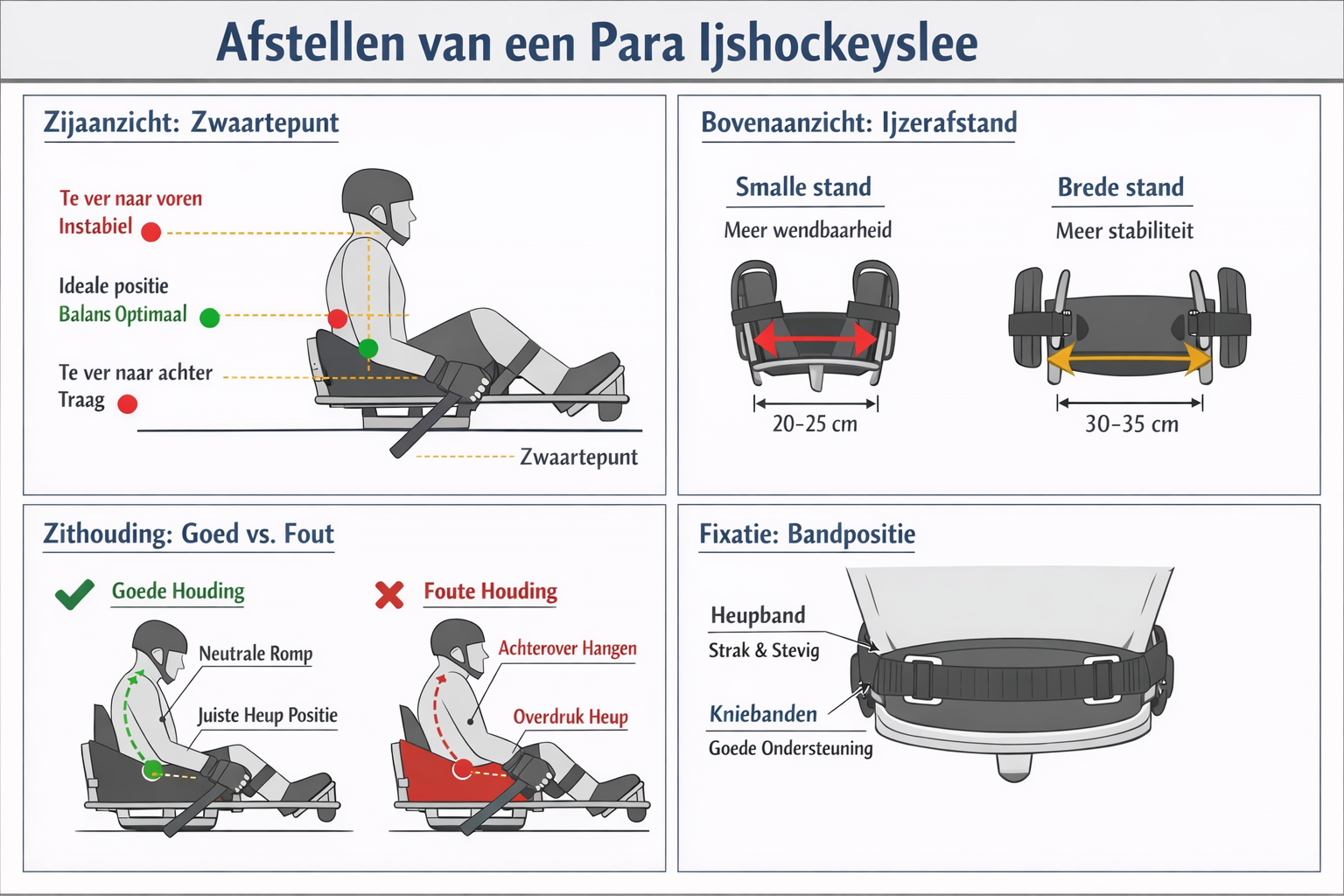 Para ijshockeyslee afstellen
